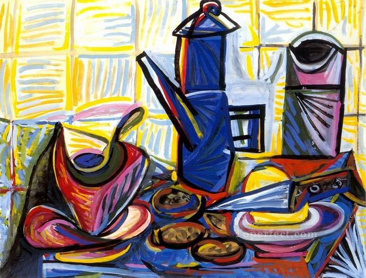 Cafetera 1 1943 Cubismo Pintura al óleo